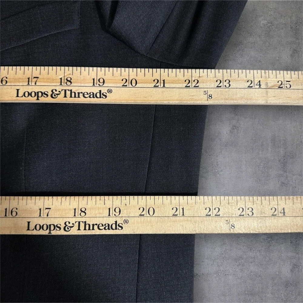 HART SCHAFFNER MARX Mens Blazer Sport Coat Two Button Jacket 44R Wool Gray Suits